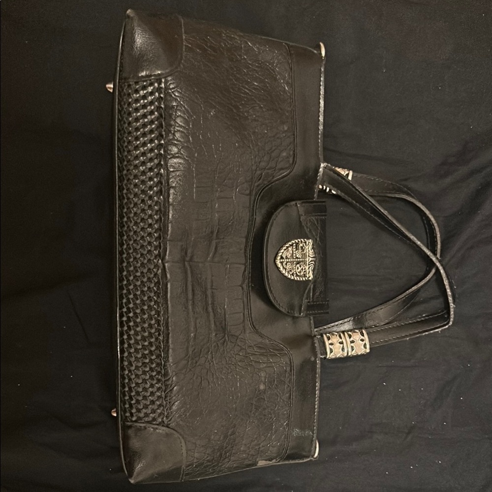 Elegant Black Leather Men's Bag